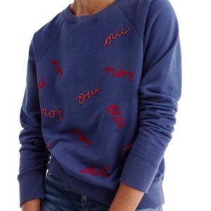 Jcrew embroidered sweatshirt